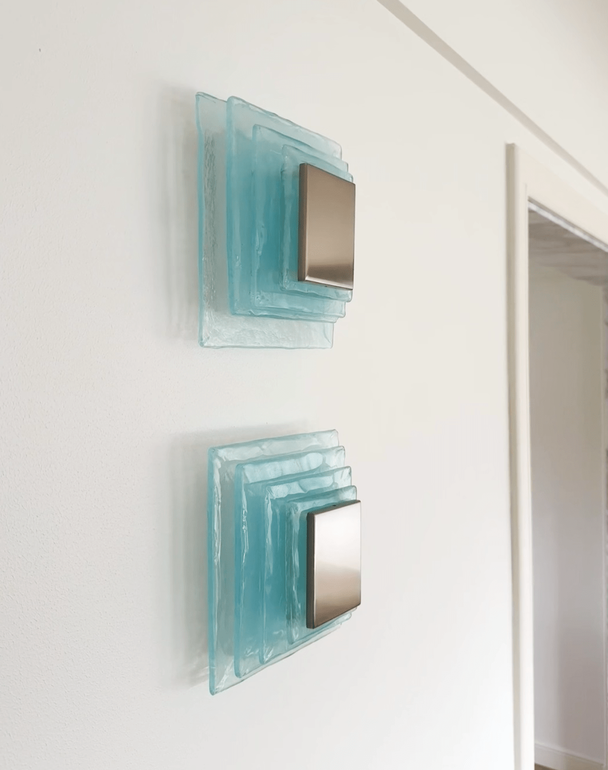 Cleo glas Watercube Cascade wandlamp