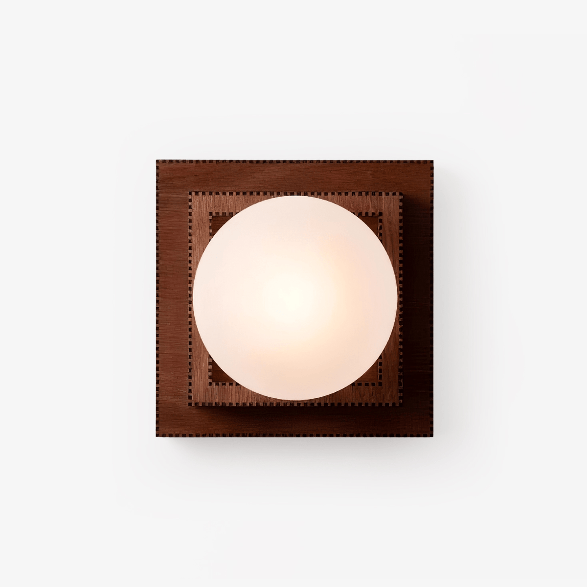Luna Hout Gelaagd Bolvormig Wandlamp