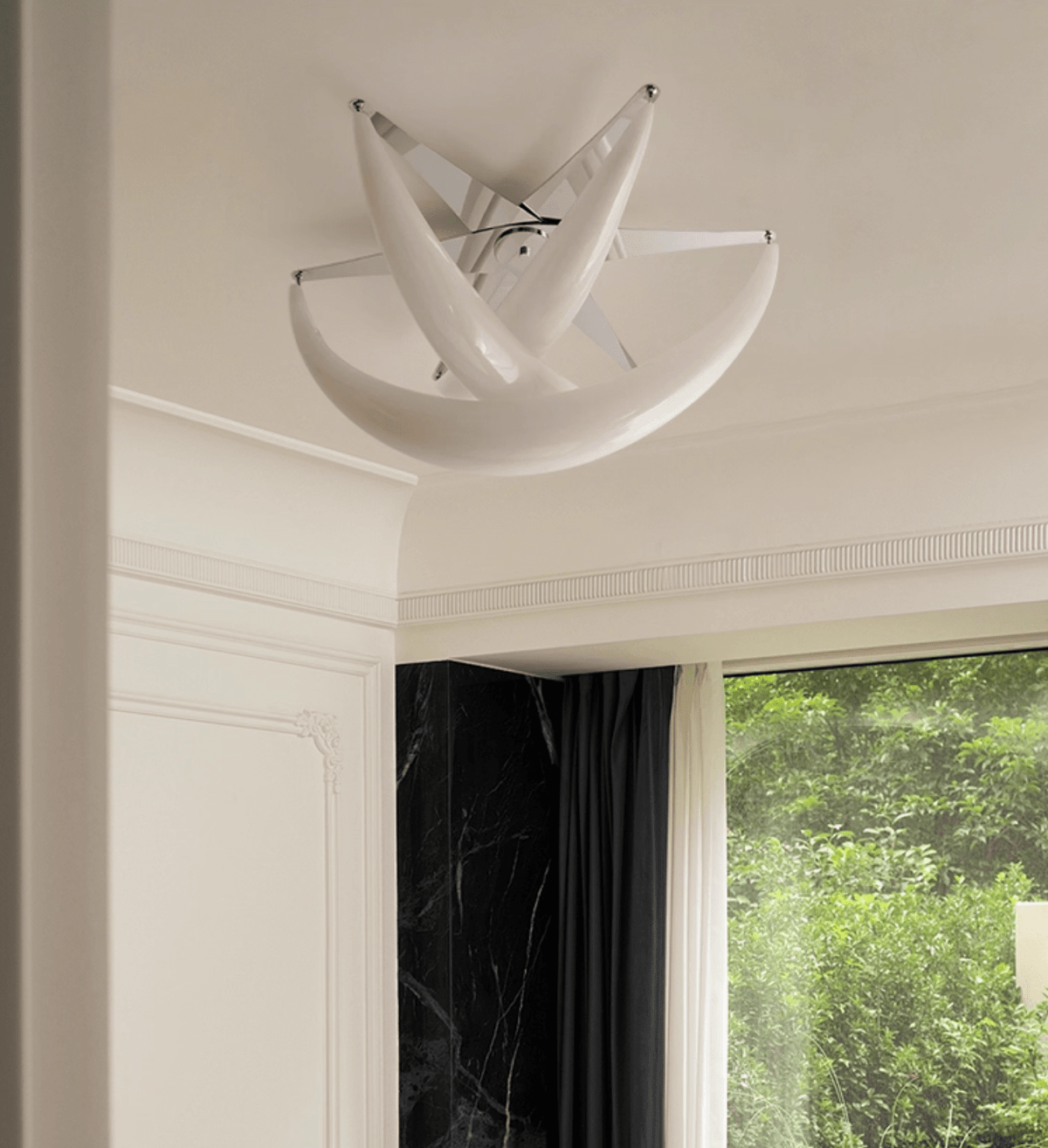 Maia moderne plafondlamp van witte hars