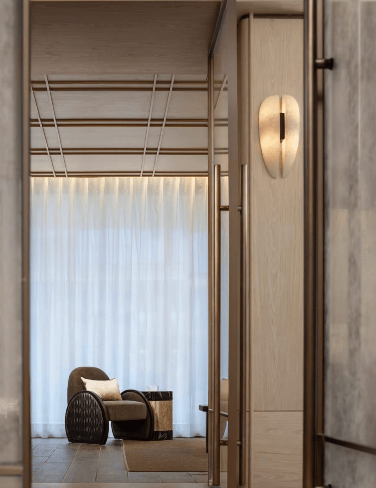 Albeora Albast Veil wandlamp