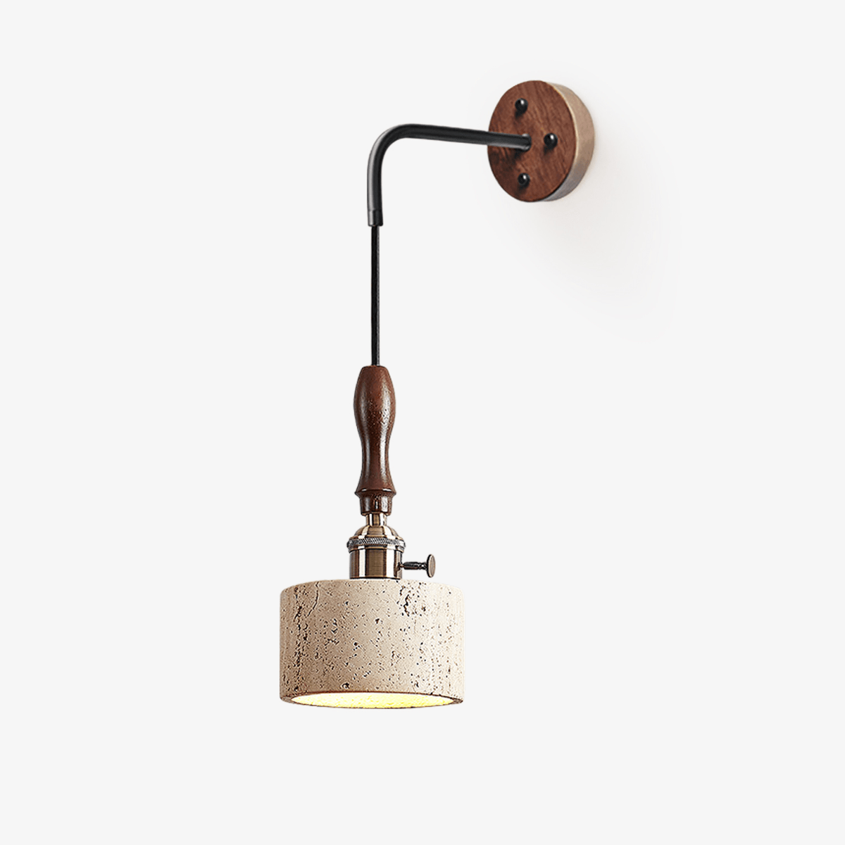 Sven Moderne wandlamp van travertin in geel