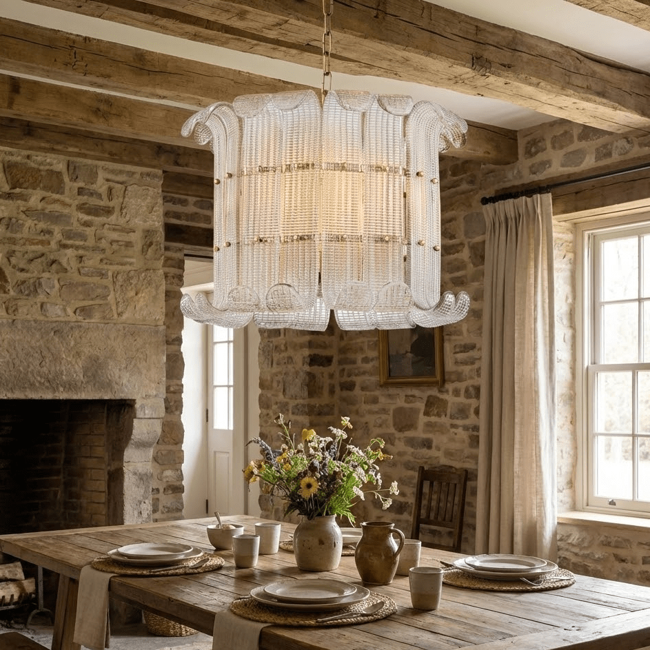 Nala Kroonluchter Champagne glas Luxueuze Textuur