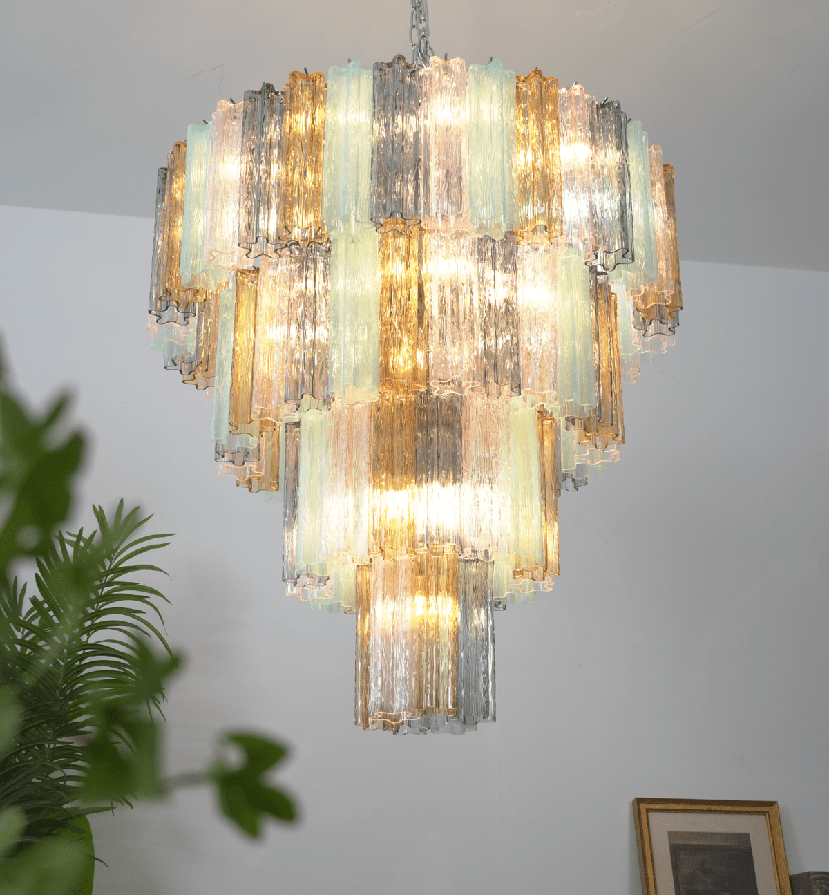 Kobi Eclat Elegant Kleurrijk Glas Prisma Kroonluchter
