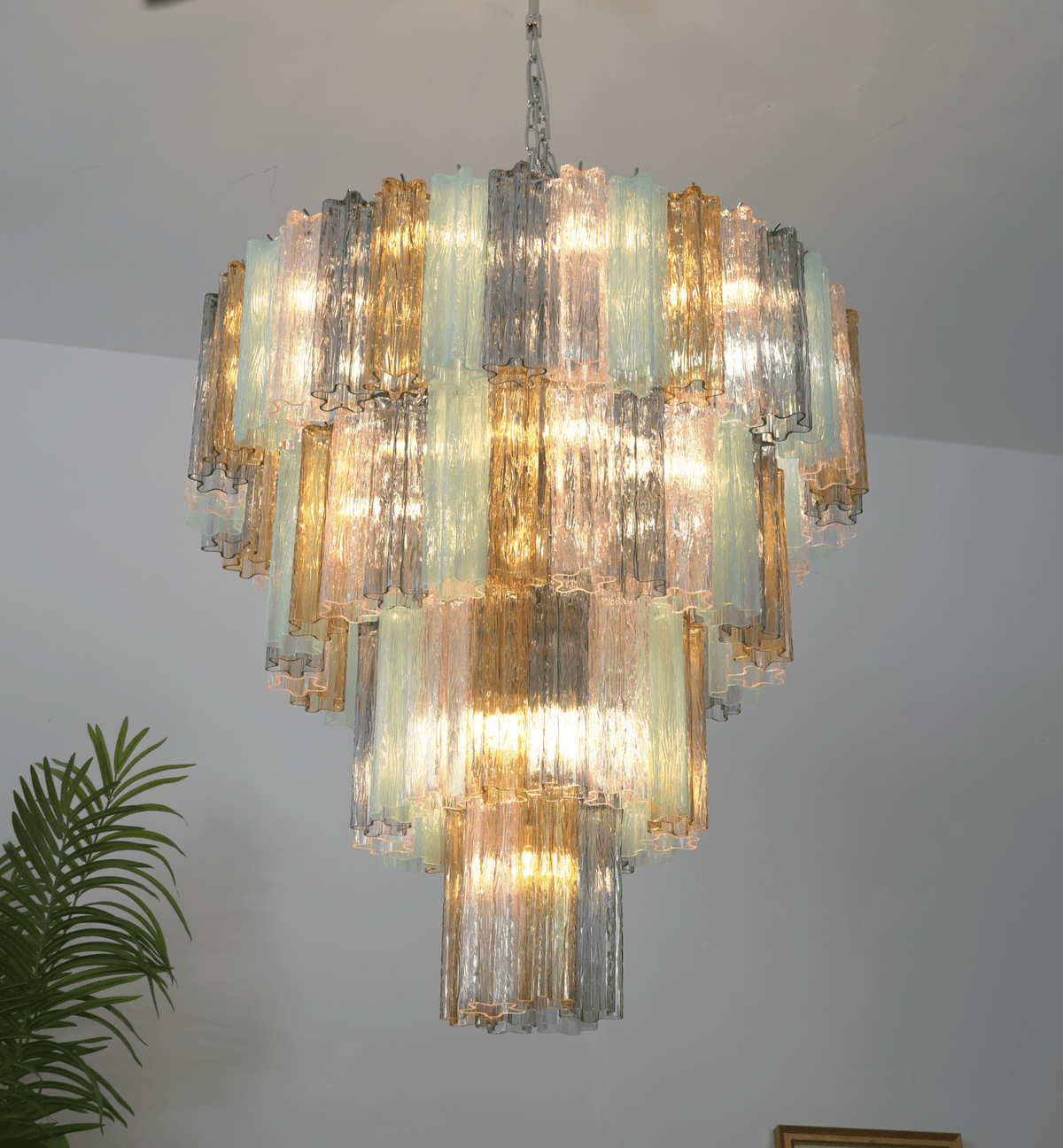 Kobi Eclat Elegant Kleurrijk Glas Prisma Kroonluchter