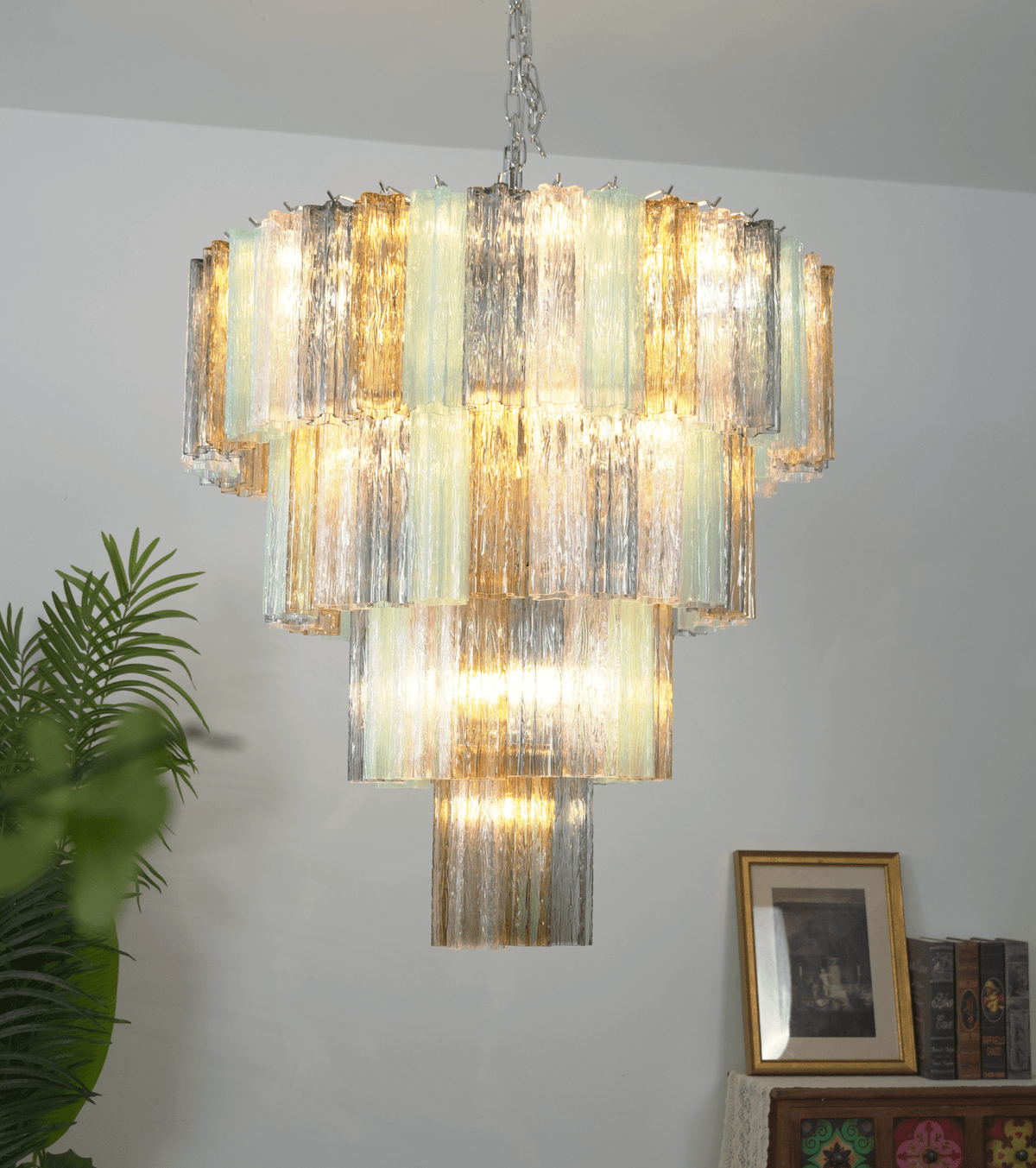Kobi Eclat Elegant Kleurrijk Glas Prisma Kroonluchter