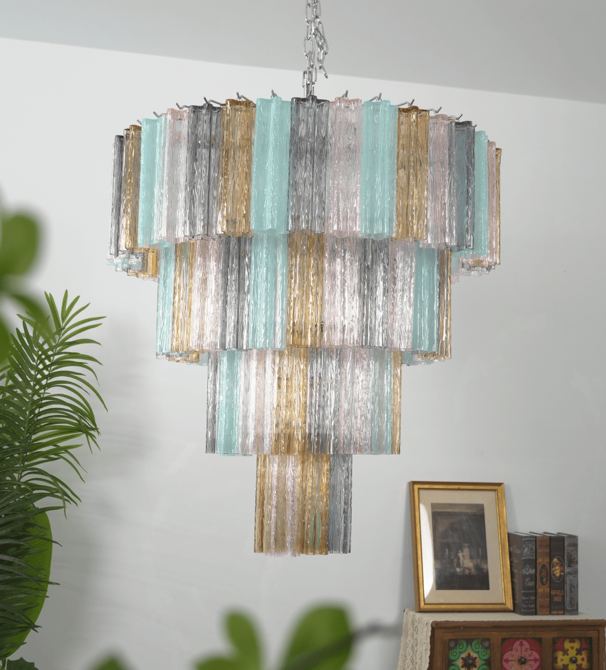 Kobi Eclat Elegant Kleurrijk Glas Prisma Kroonluchter
