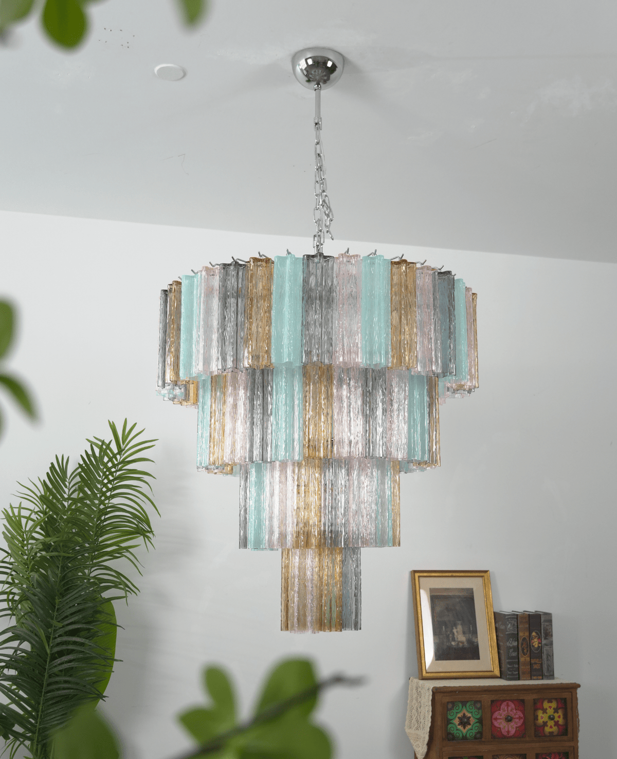 Kobi Eclat Elegant Kleurrijk Glas Prisma Kroonluchter