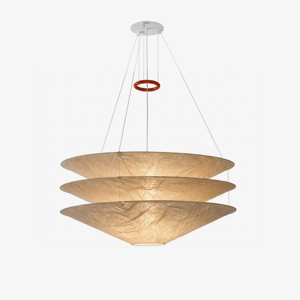 Kazu hanglamp met conische zijdekappen