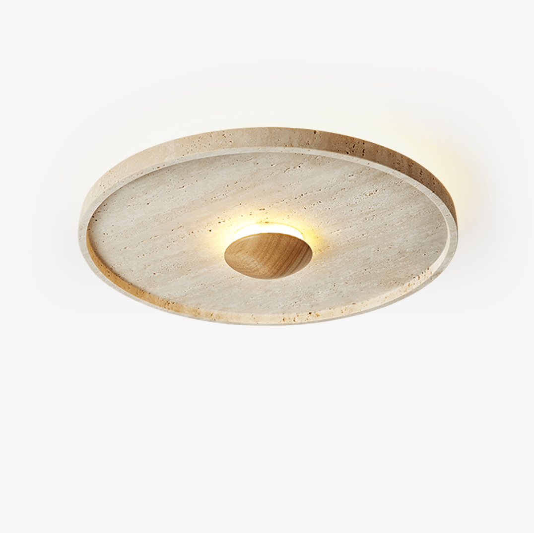 Gino Geel Travertin Halo Plafondlamp Wandlamp