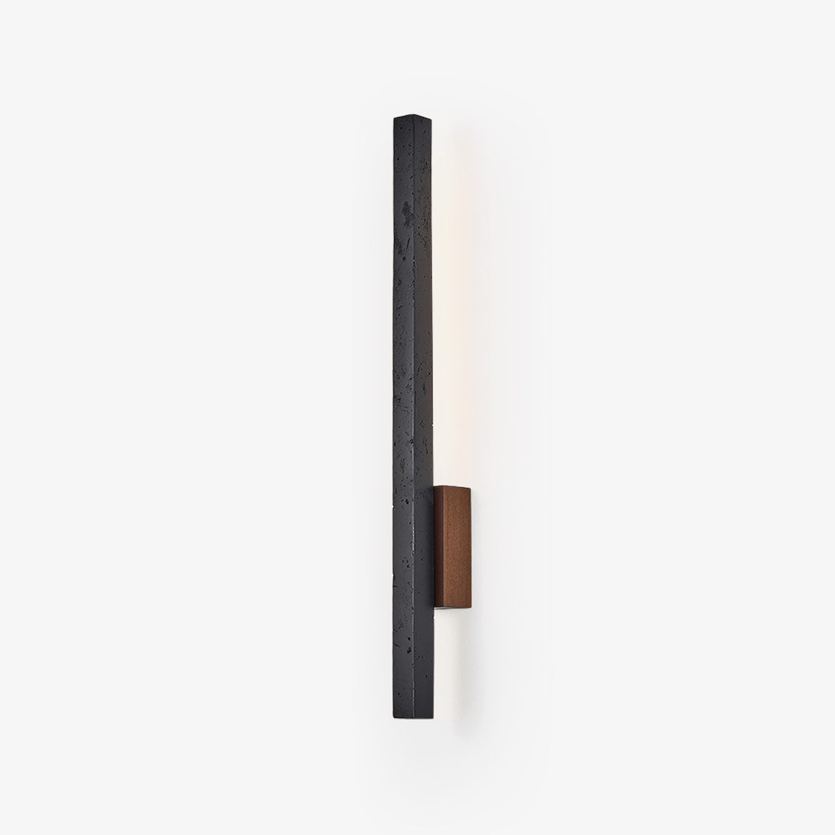 Juna Slim Zwart travertin Lineaire wandlamp
