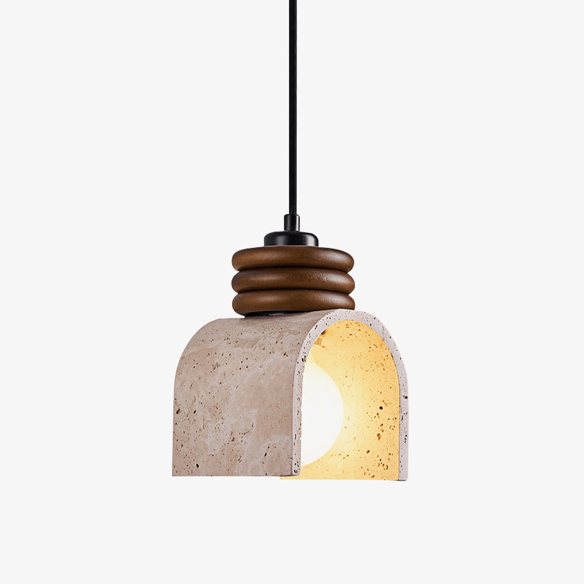 Quinn Moderne hanglamp van geel travertin