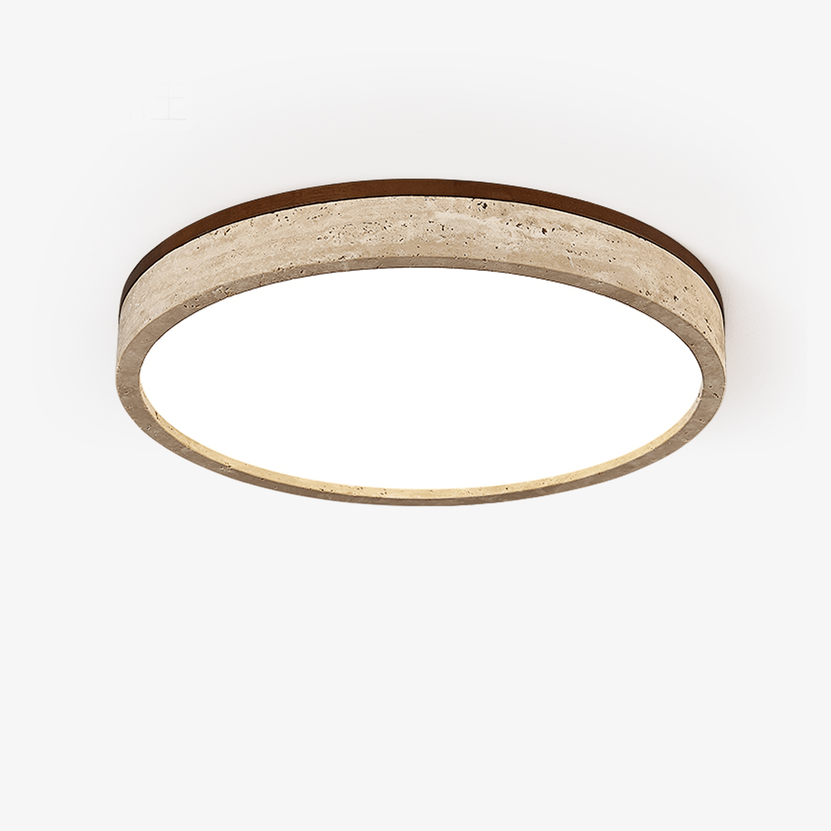 Xoan Glowly travertin Halo Ronde plafondlamp