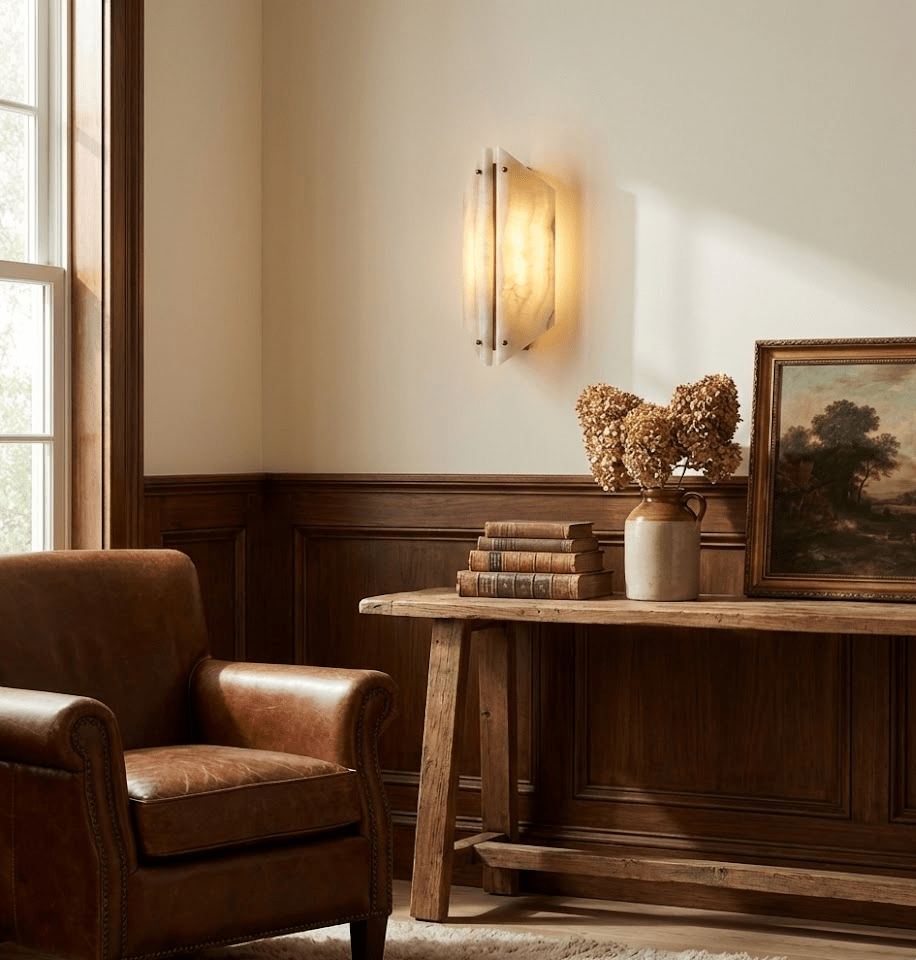 Zynx modern Wit Alabaste Crest Wandlamp