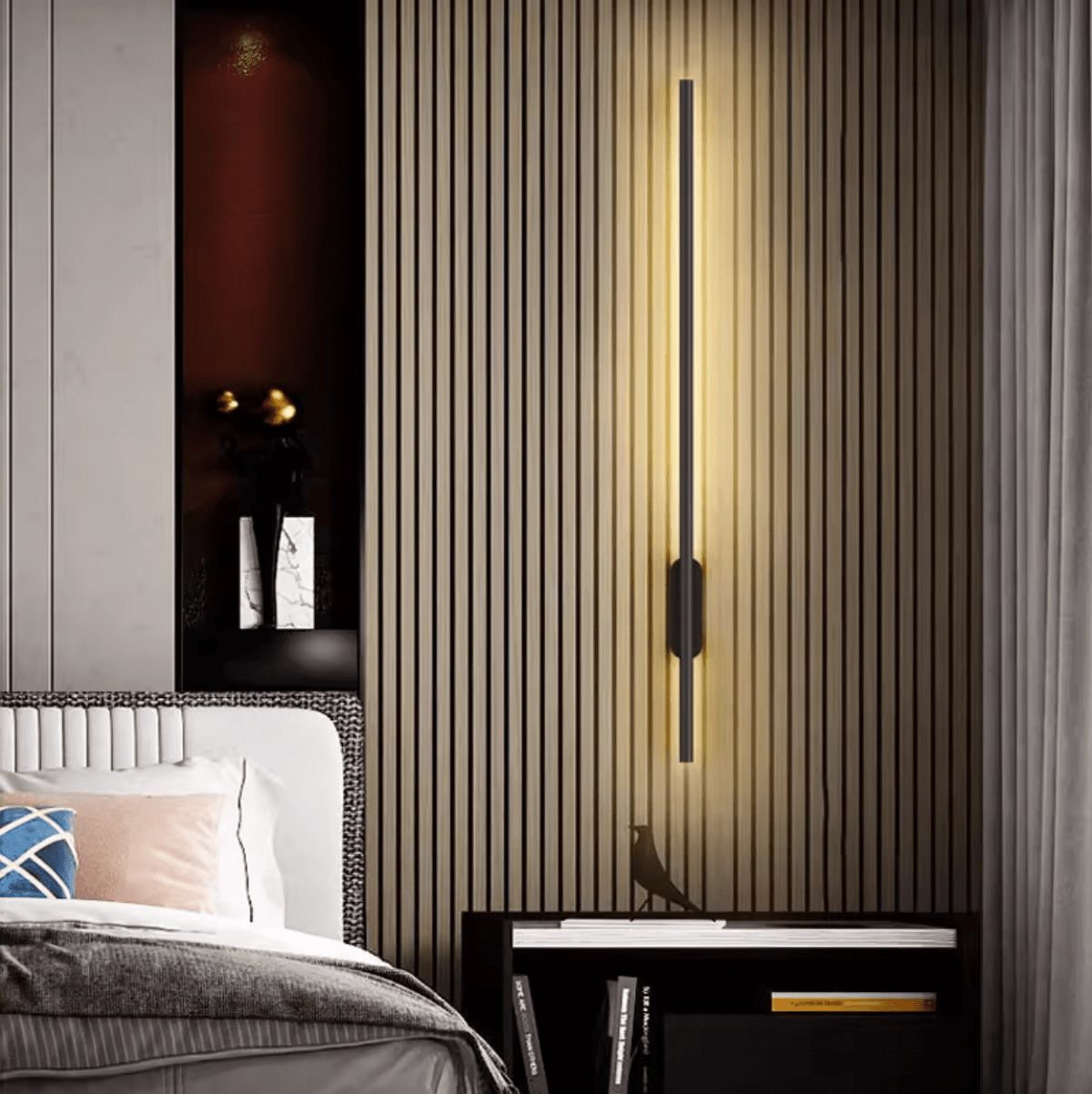 Nomk zwart herlaadbare wandlamp