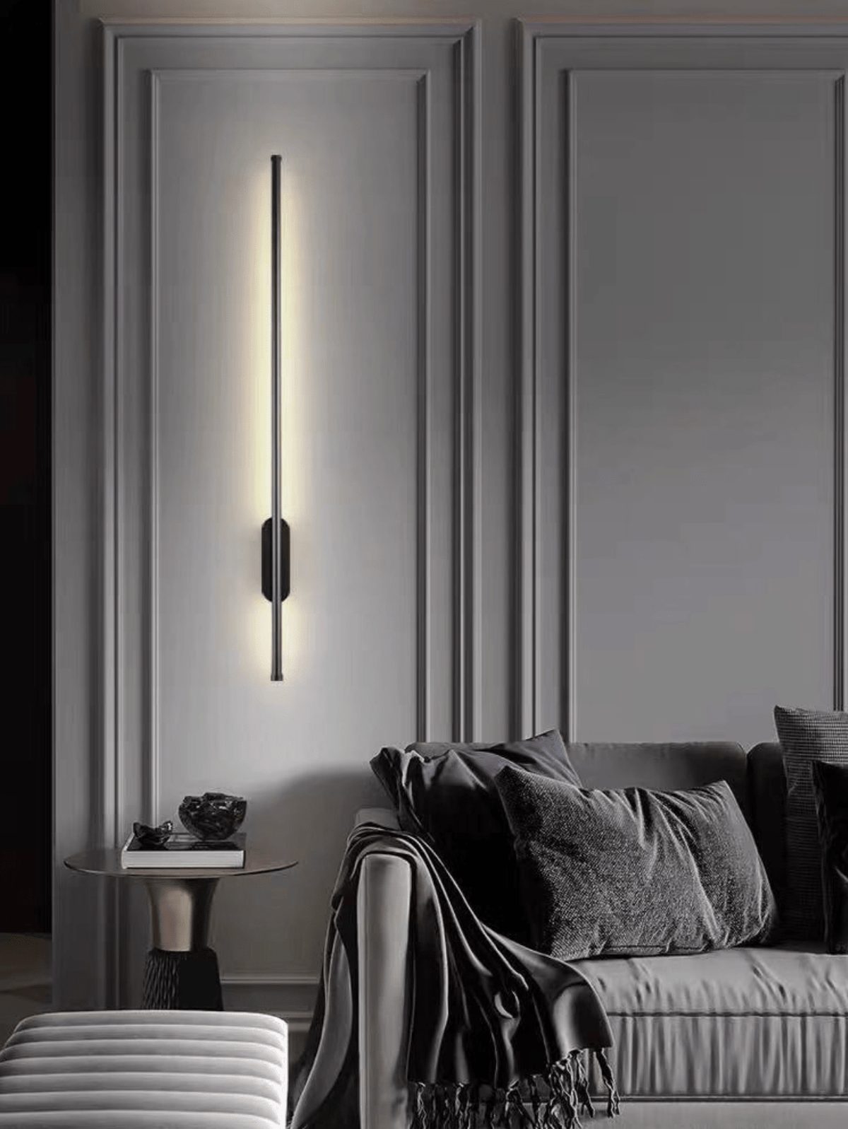 Nomk zwart herlaadbare wandlamp