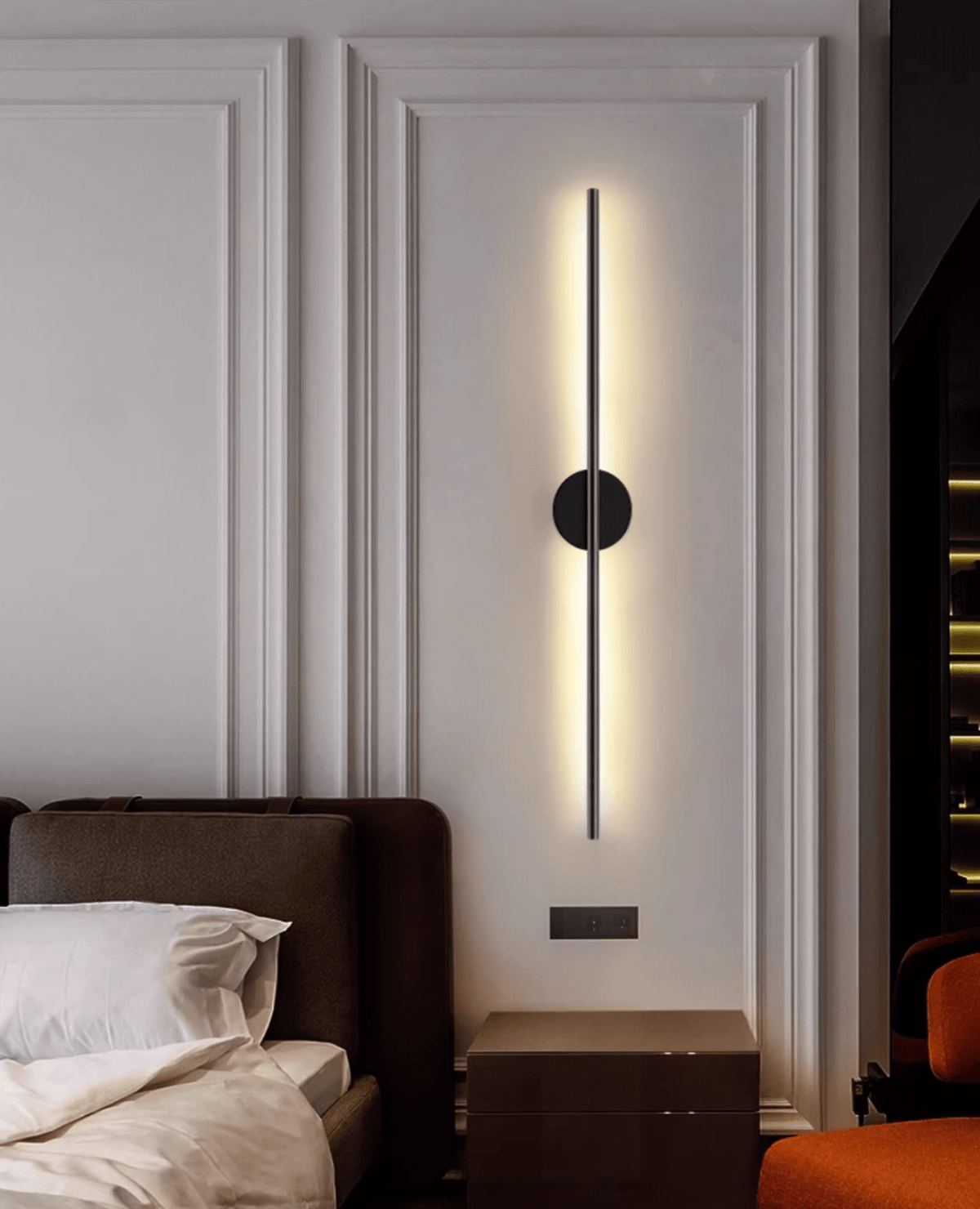 Nomk zwart herlaadbare wandlamp