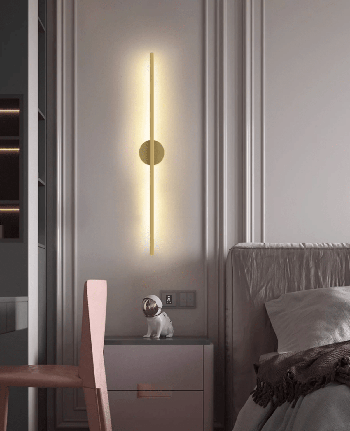 Nomk zwart herlaadbare wandlamp