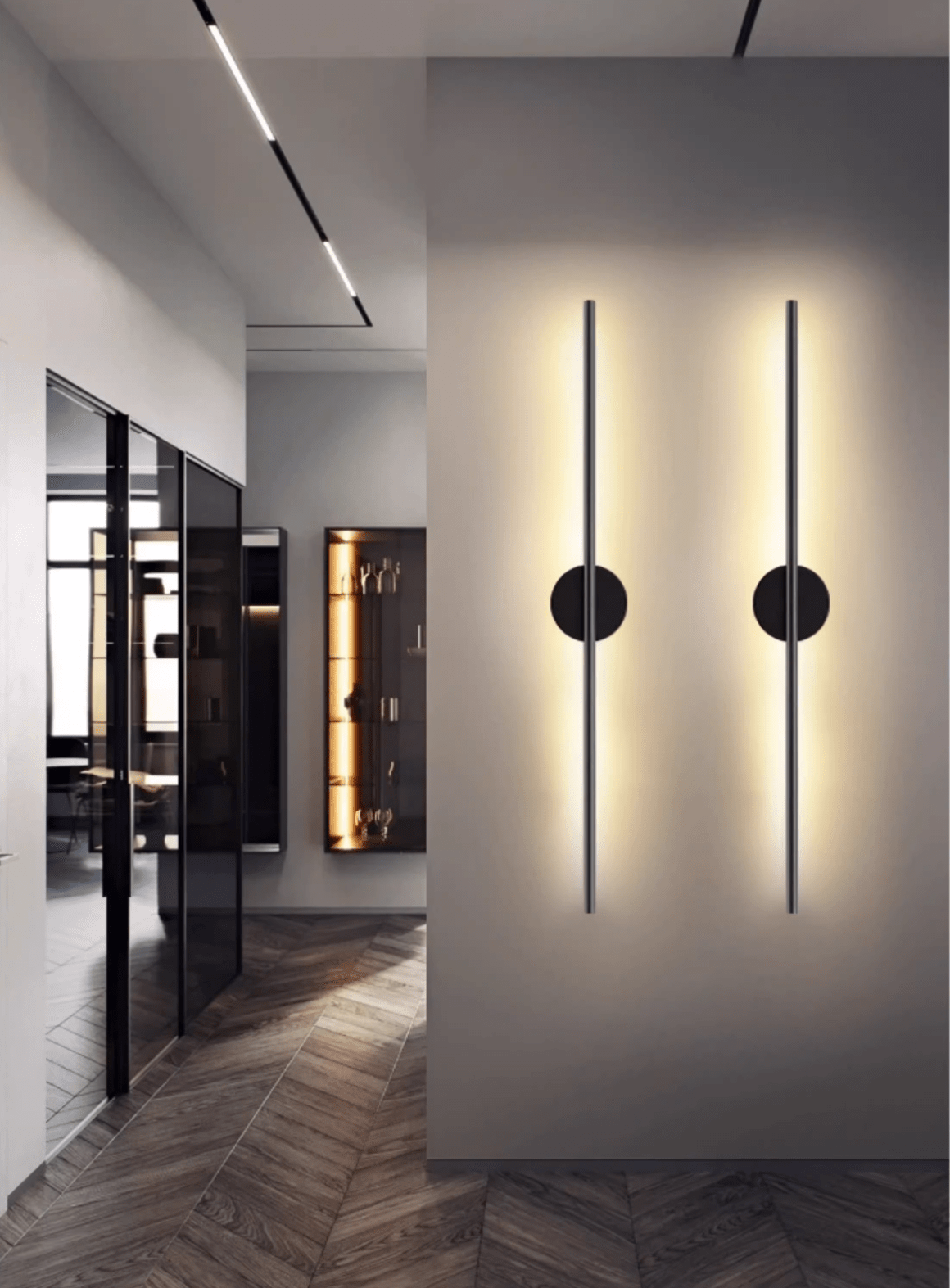 Nomk zwart herlaadbare wandlamp