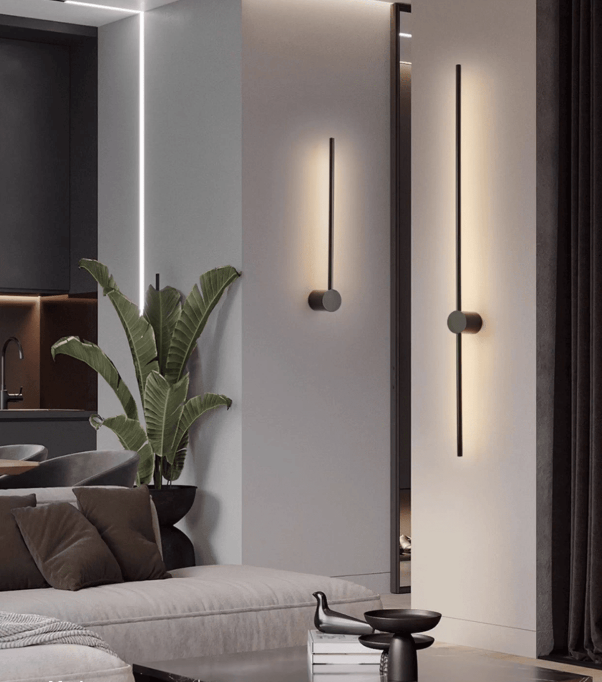 Nestx Messing Staaf Minimalistisch Wandlamp