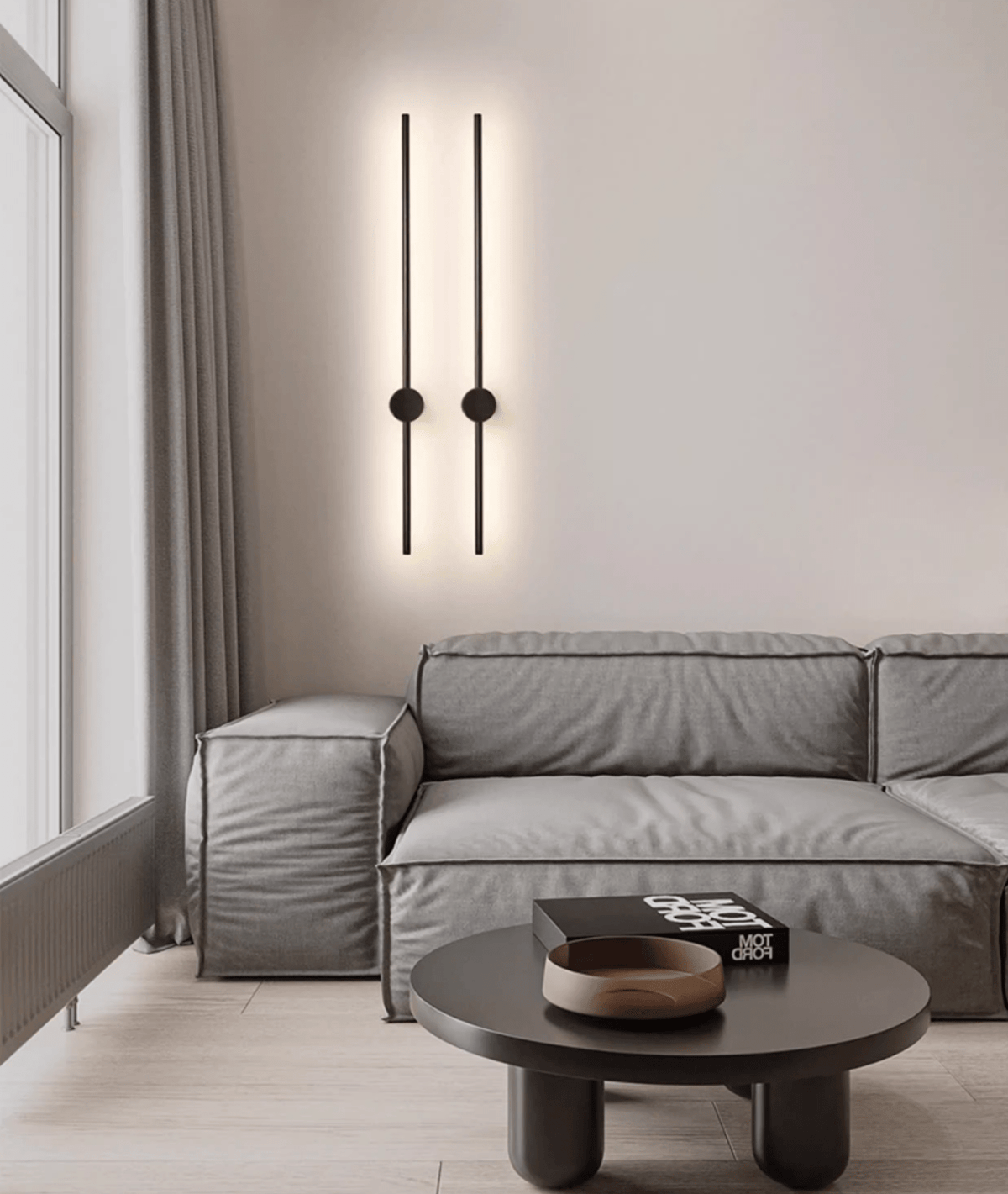 Nestx Messing Staaf Minimalistisch Wandlamp