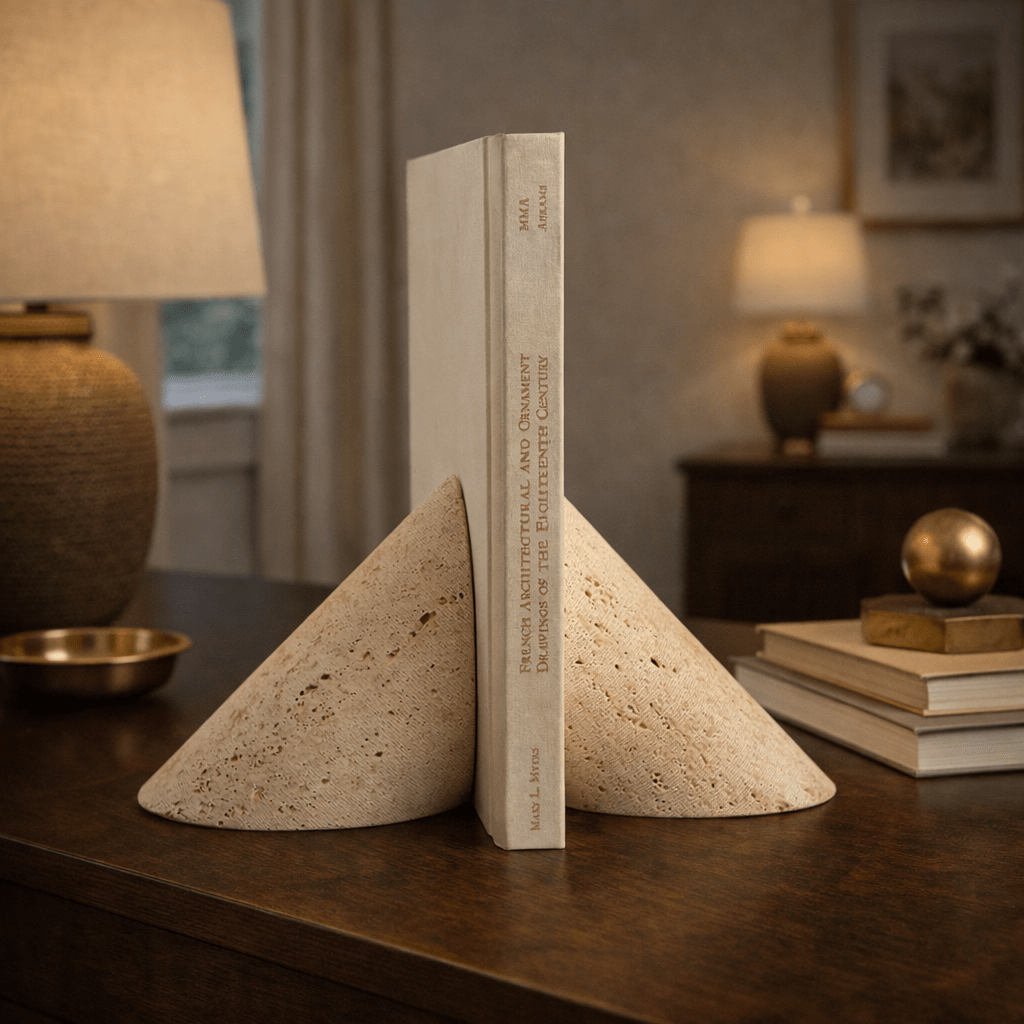 Bastion gebeeldhouwde marmeren boekensteunen