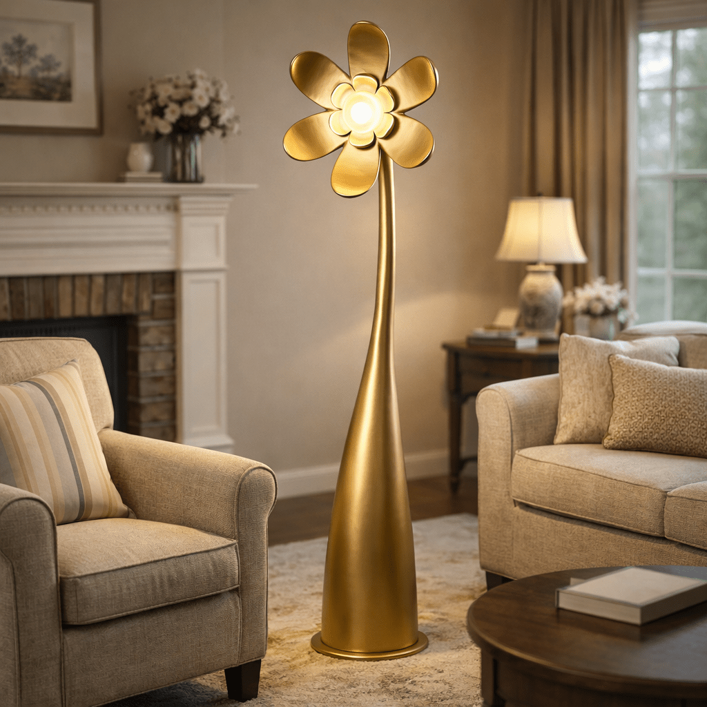 Renoria vloerlamp met sculpturale bloem