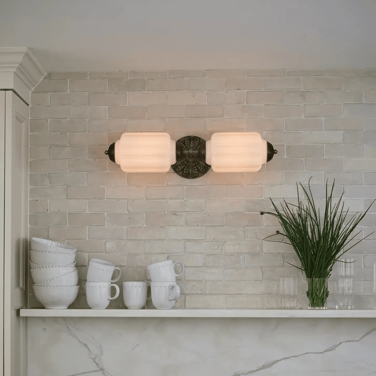 Elliot wandlamp met glazen kap