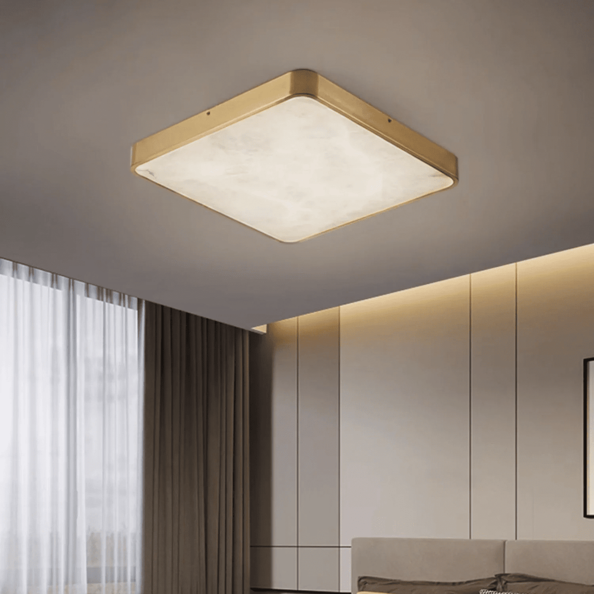 Calista albasten plafondlamp