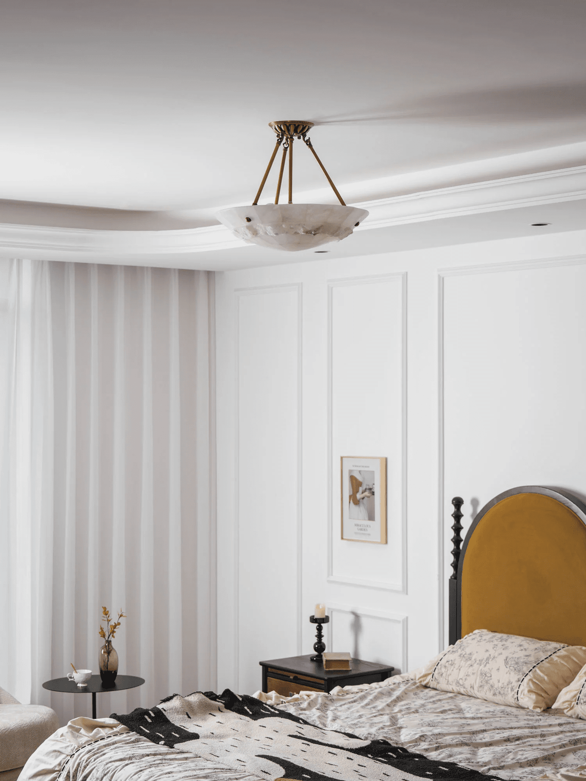 Dorevaux albasten plafondlamp