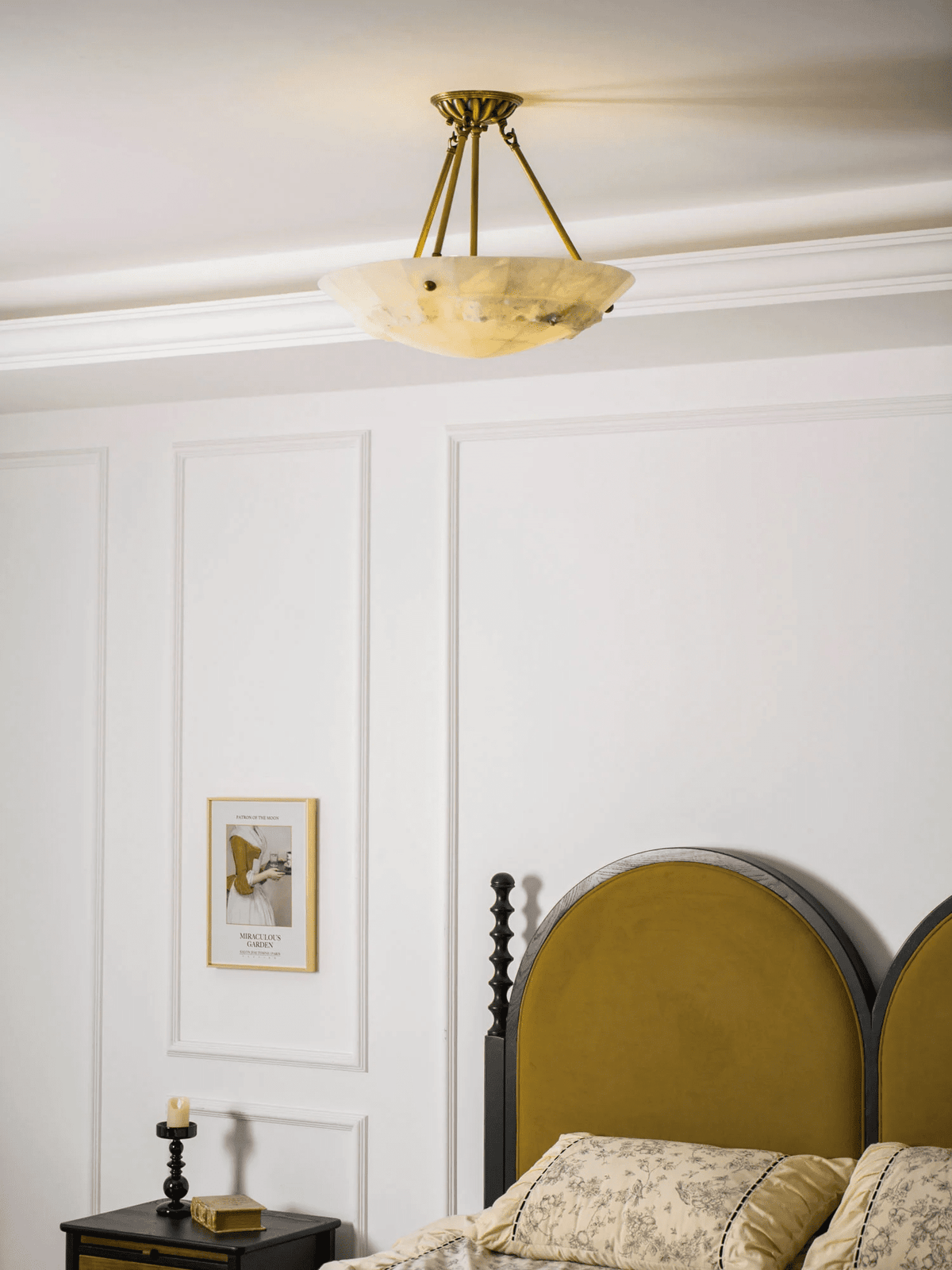 Dorevaux albasten plafondlamp