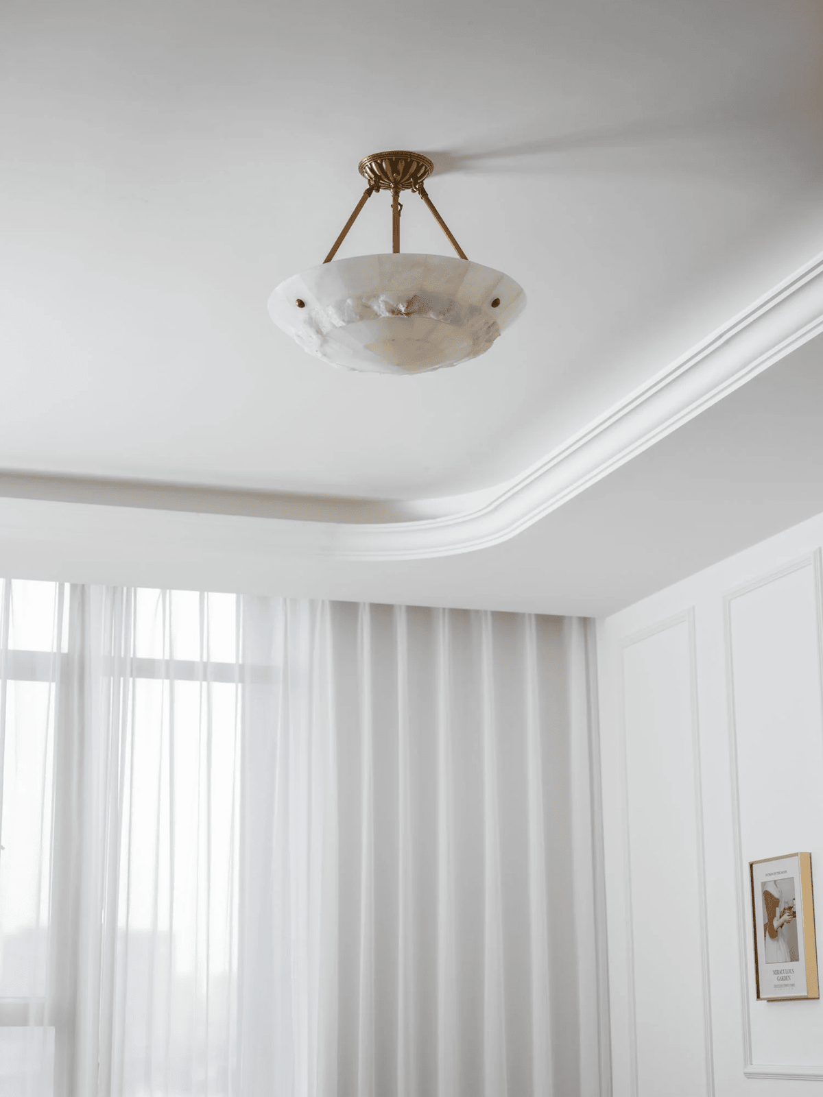 Dorevaux albasten plafondlamp