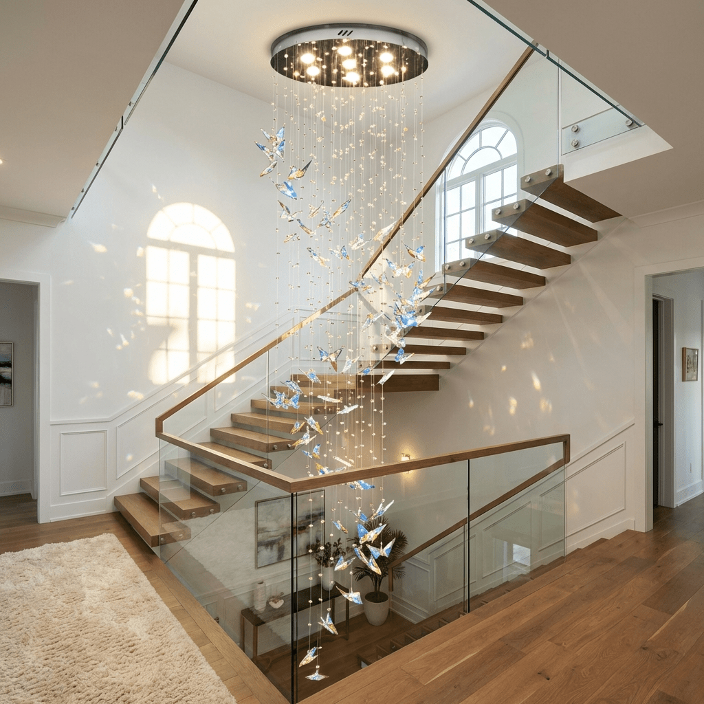 Volans Butterfly Kroonluchter met Kristalglas