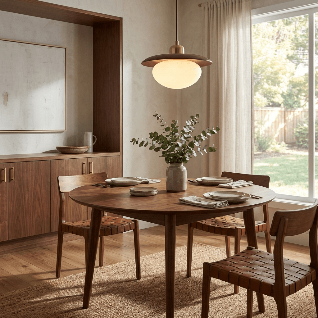Solmere albast Houten hanglamp