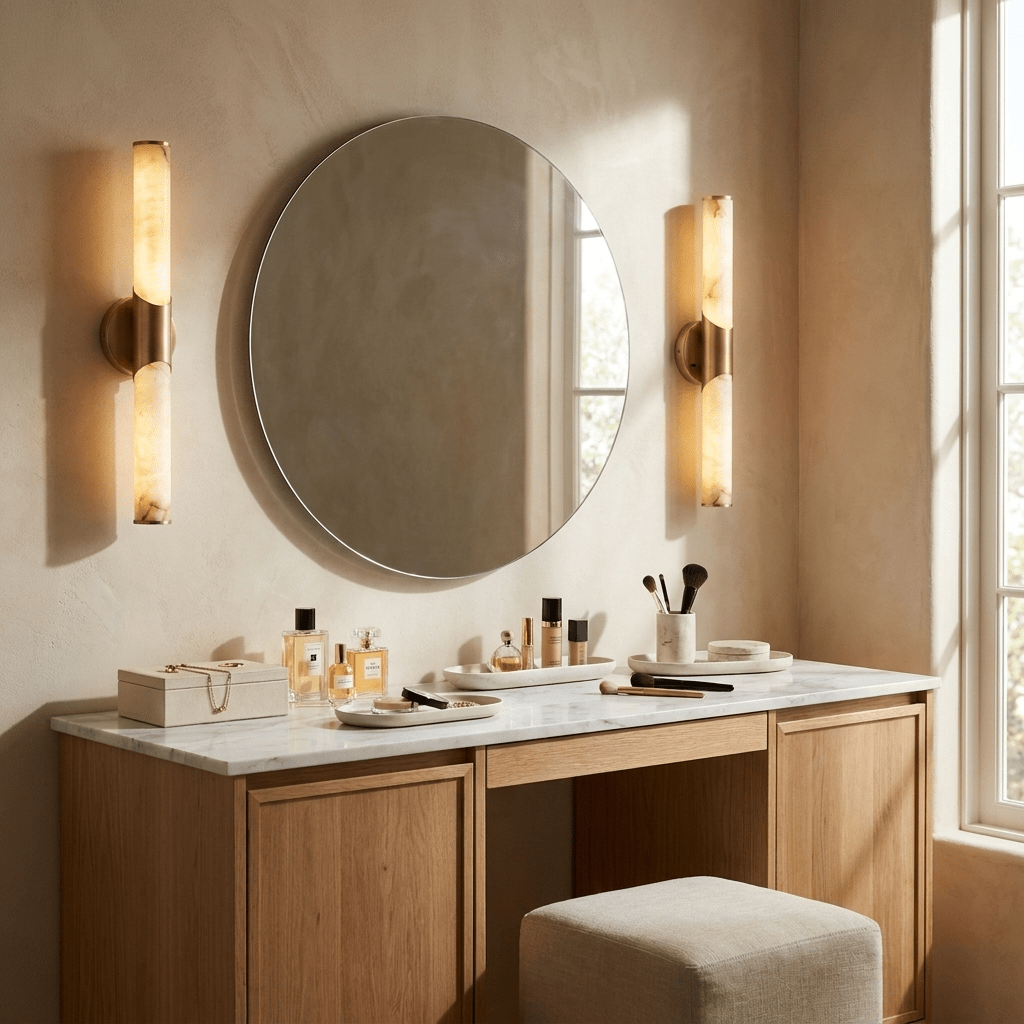 Alarisse albast Tube wandlamp