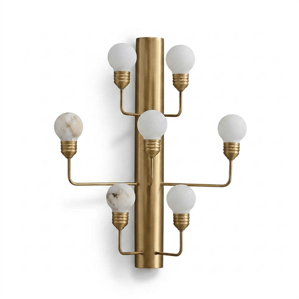 Albelina albast bollen wandlamp