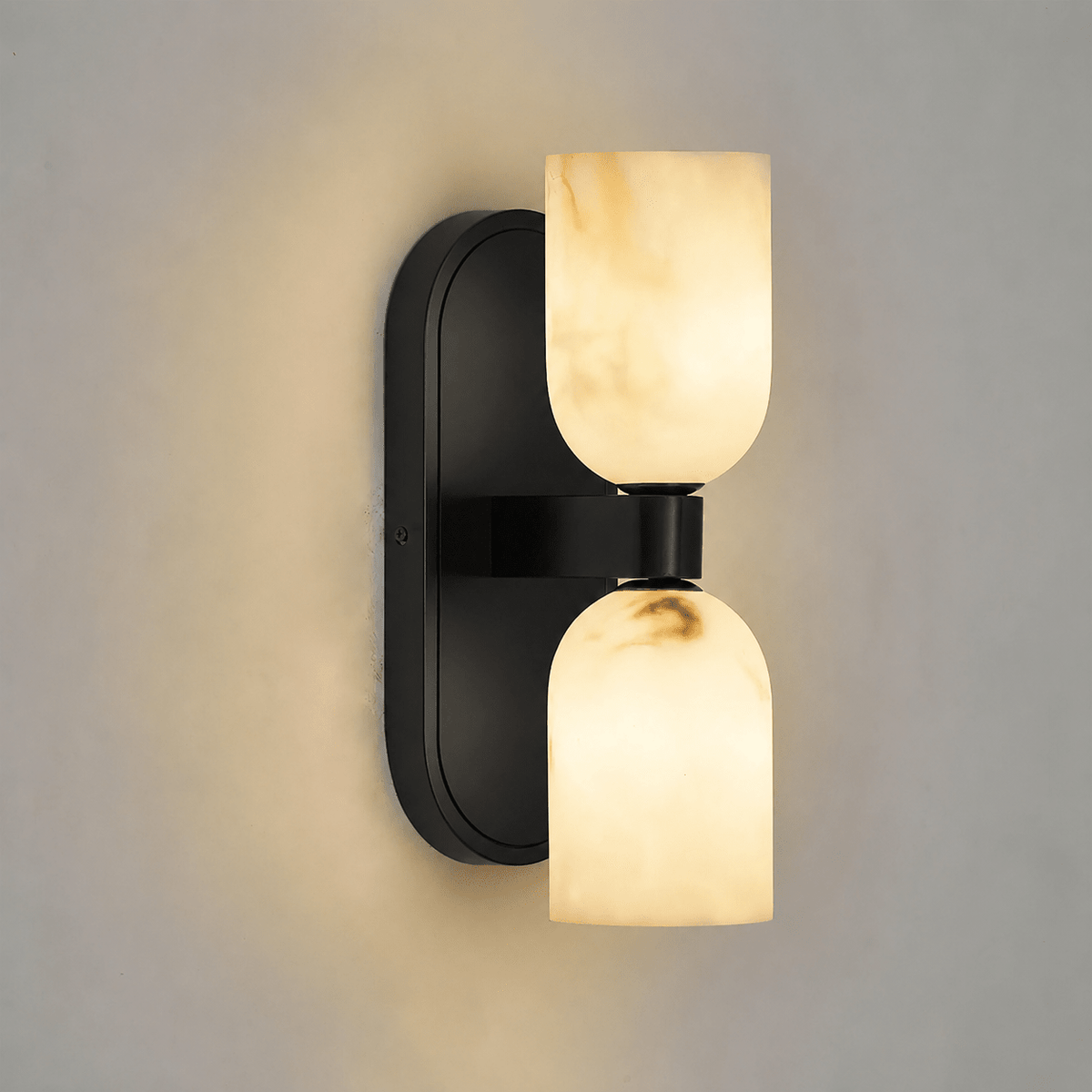 Albasten wandlamp met omhoog-omlaag licht