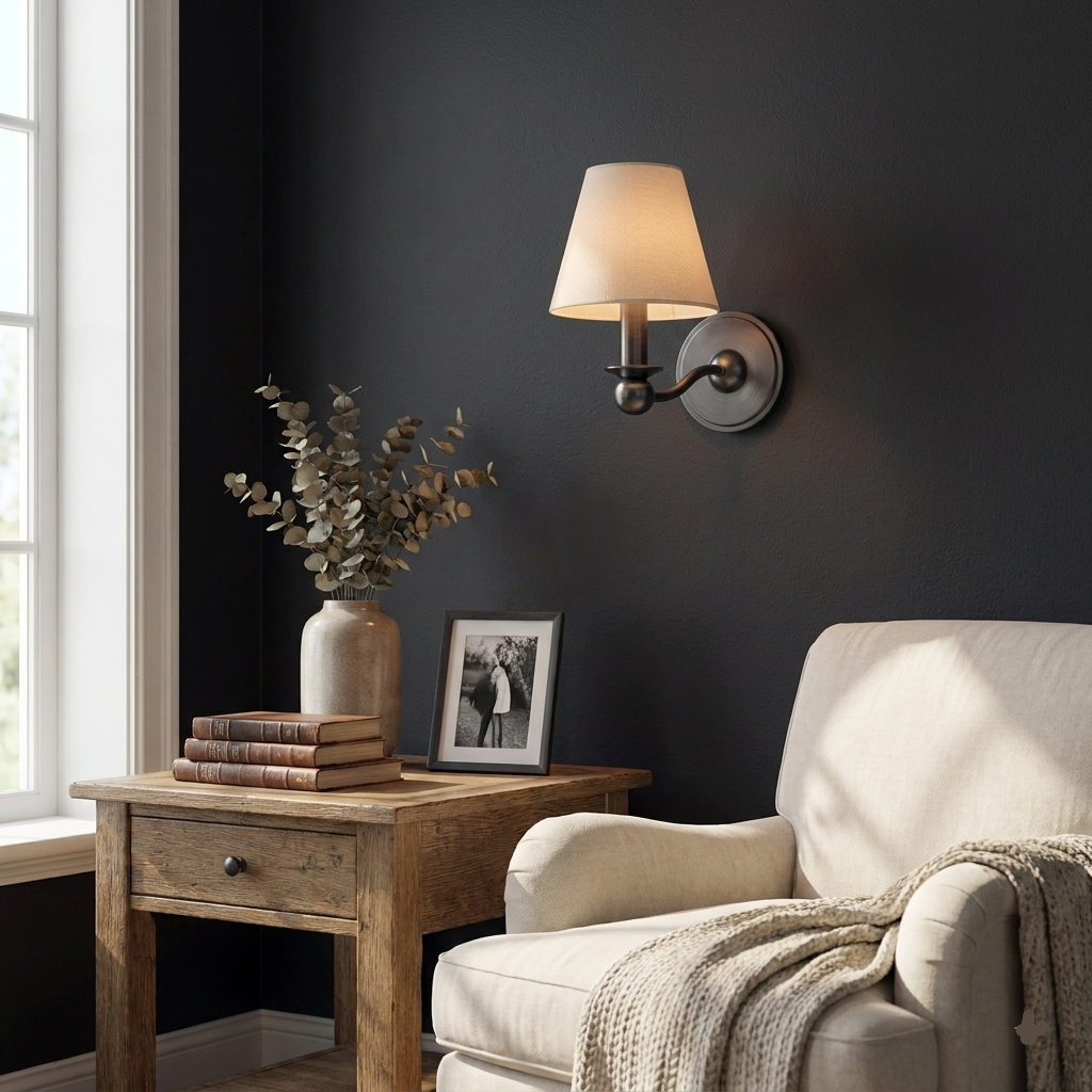Finsmere stoffen wandlamp