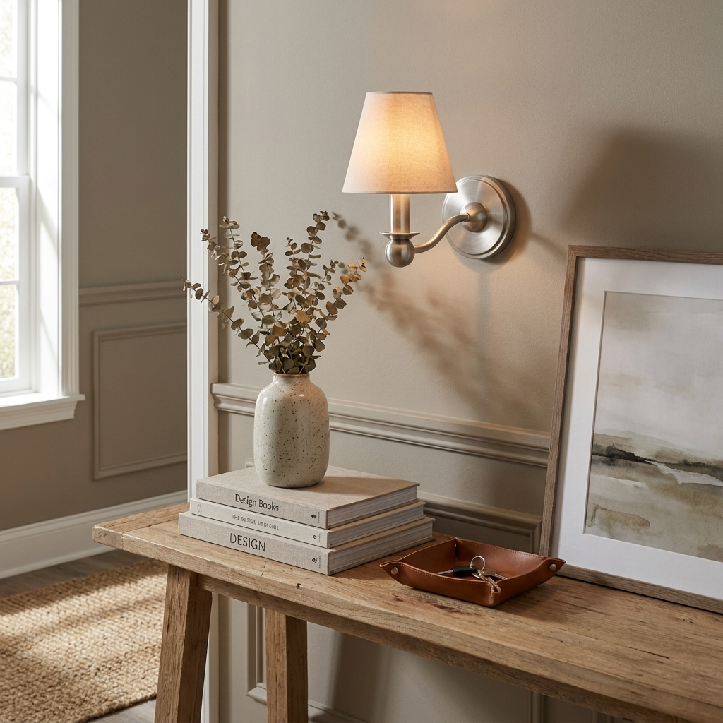 Finsmere stoffen wandlamp