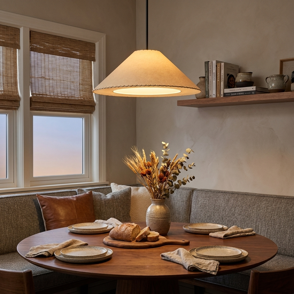 Ormondleigh stoffen kegelvormige hanglamp