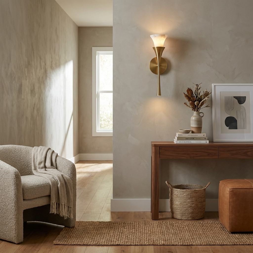 Kestleigh albast wandlamp