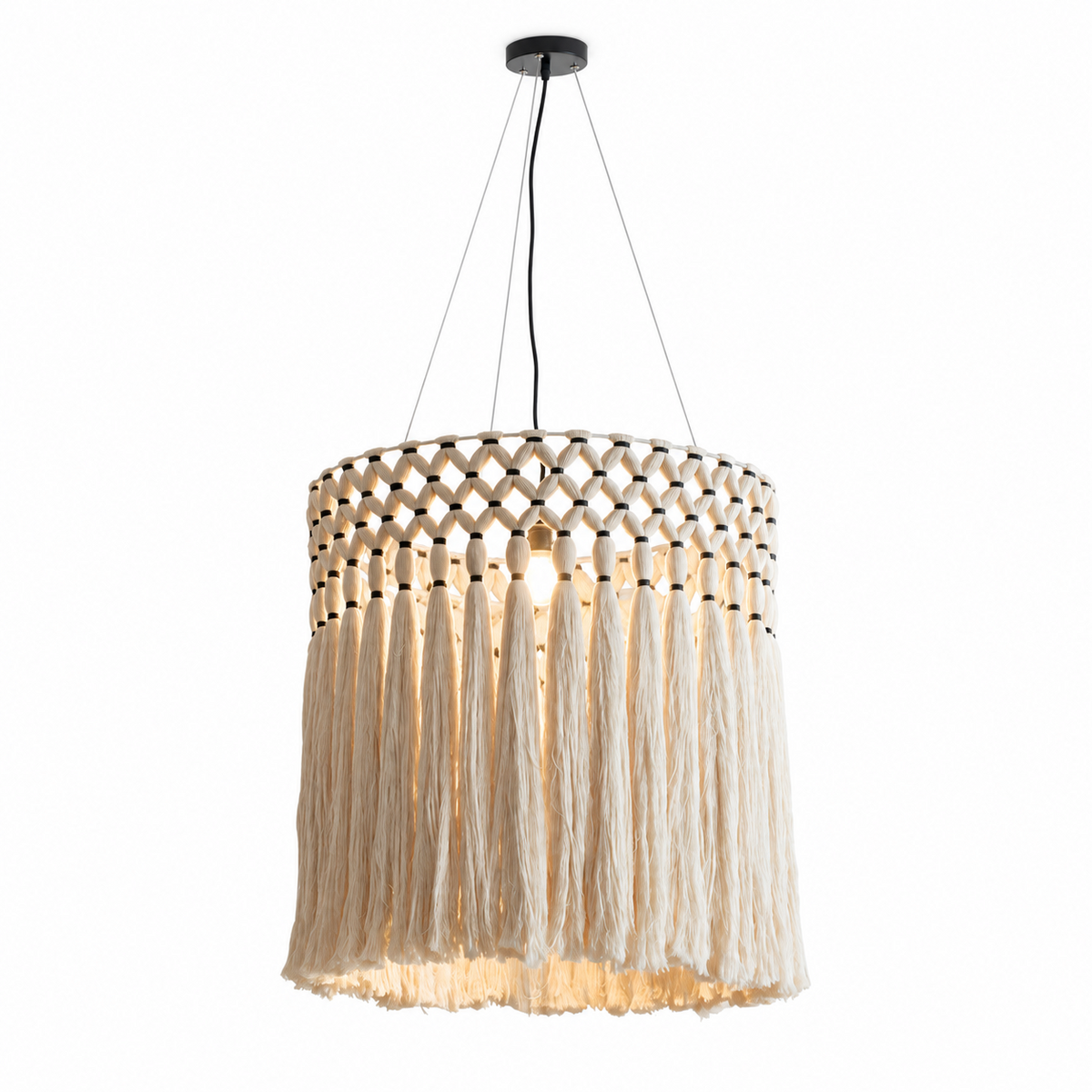Ulmont macramé kwastjes hanglamp