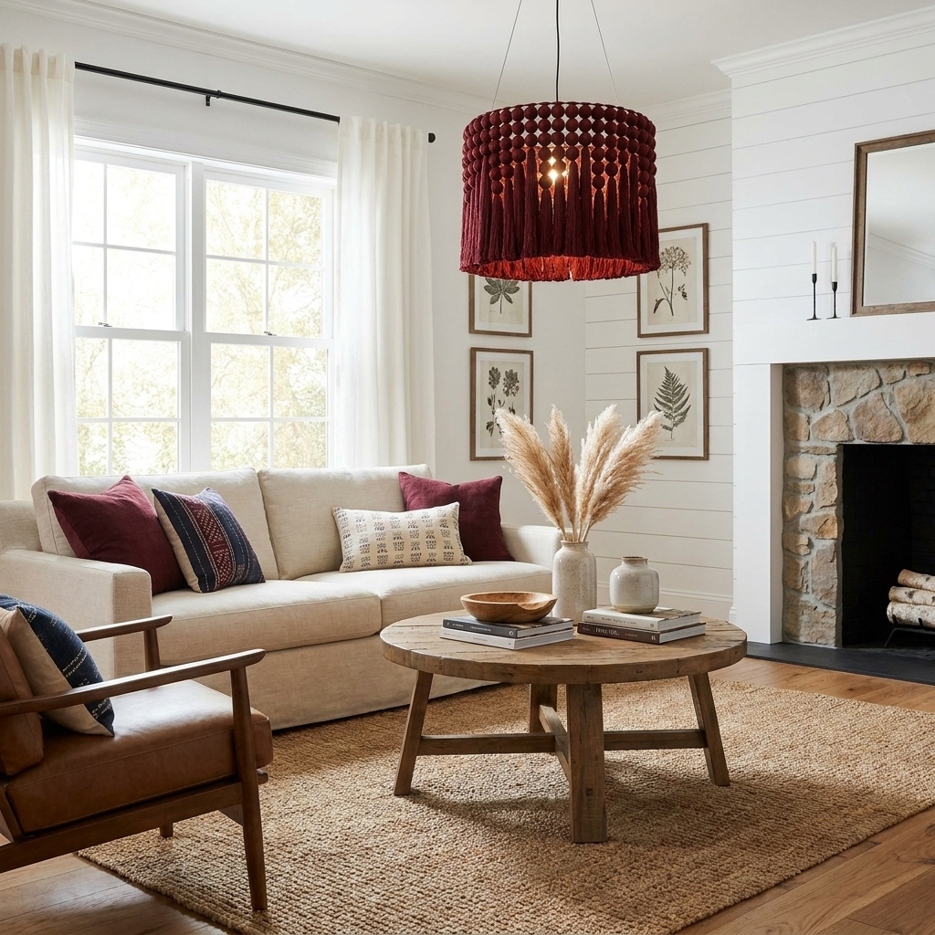 Verleigh macramé kwastjes hanglamp