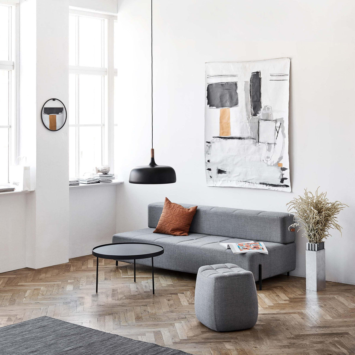 Sylivenne hanglamp witte kap houten accenten