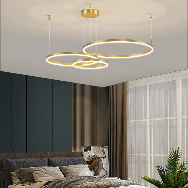 Alonza Moderne Grote  Hanglampen Wit Metaal Slaapkamer  Woonkamer Tir-Cirkel