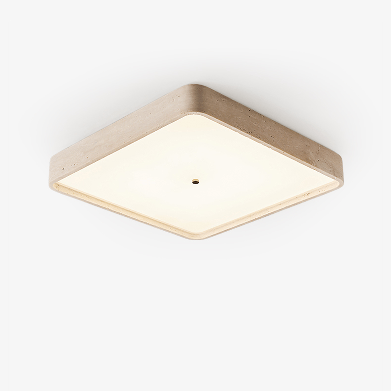 Ormian travertin vierkante plafondlamp
