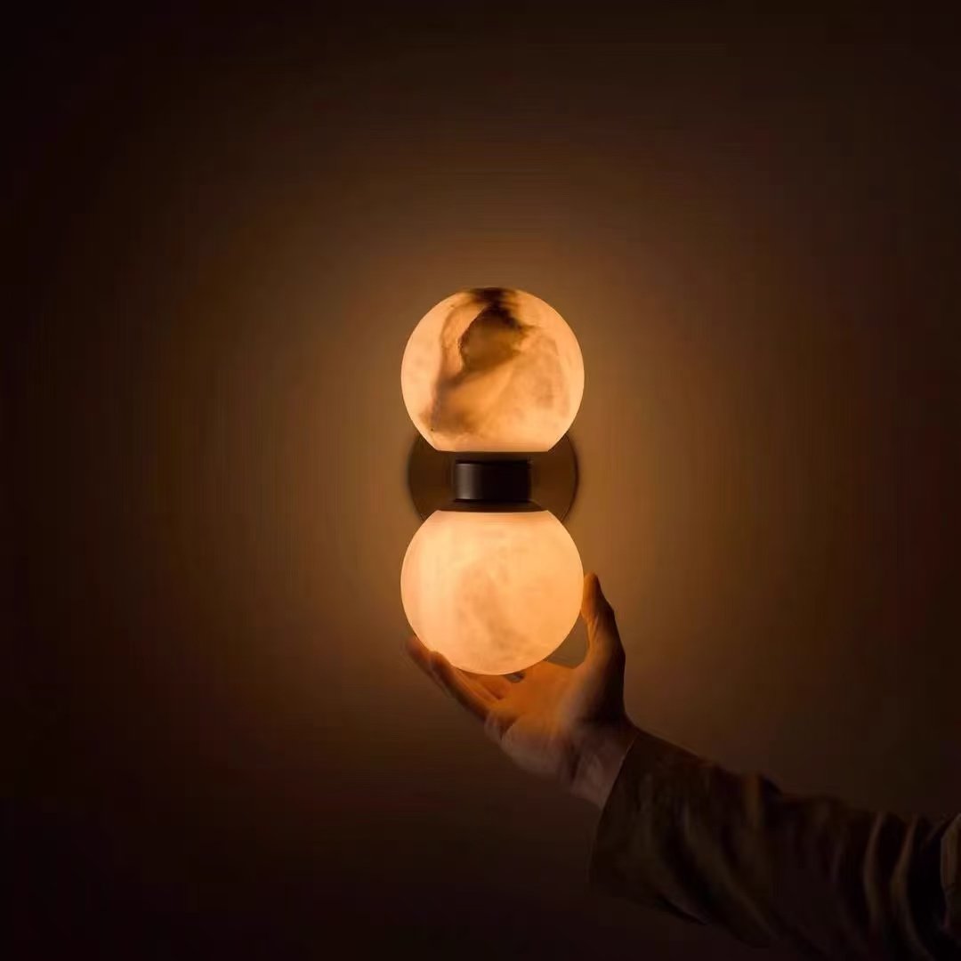Lumenor albast Celestia Orb wandlamp