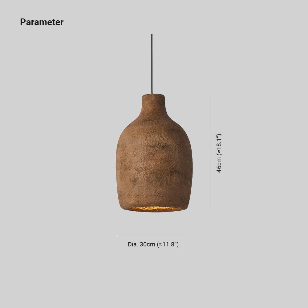 Avenelelia industriële artistieke hanglamp in grijs en bruin