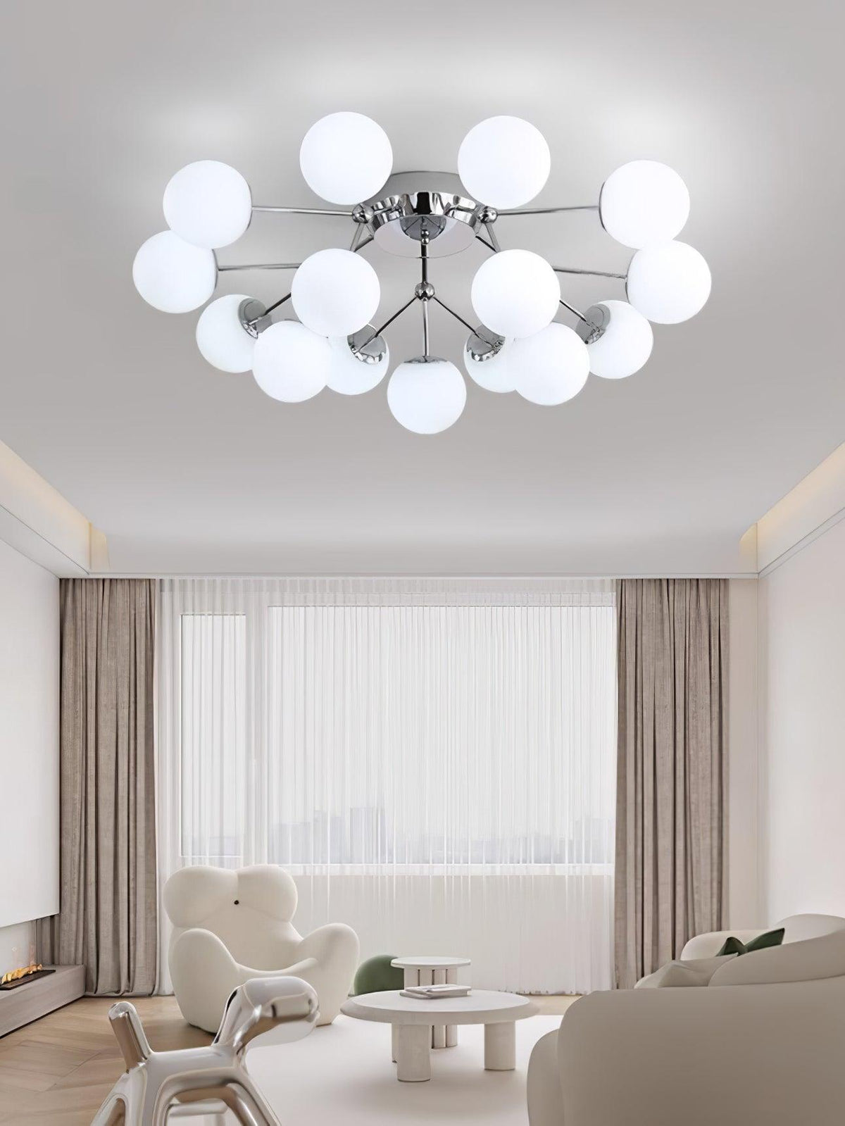 Veloel luxe glazen plafondlamp