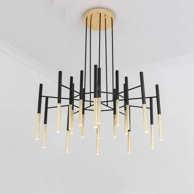 Arixon Kroonluchter Moderne Stangen Zwart Goud