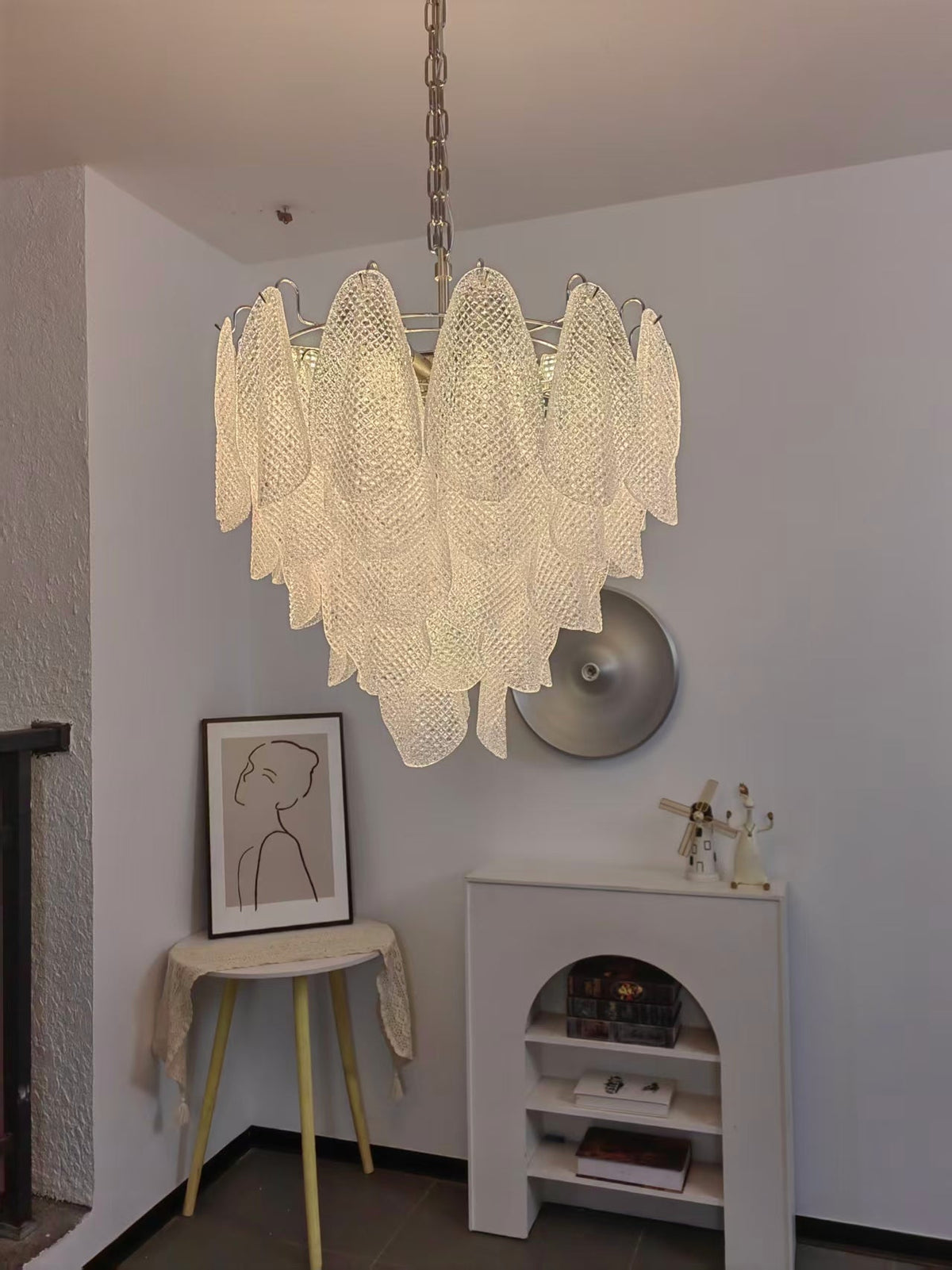 Prelit kroonluchter van Murano-glas